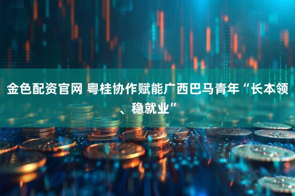 金色配资官网 粤桂协作赋能广西巴马青年“长本领、稳就业”