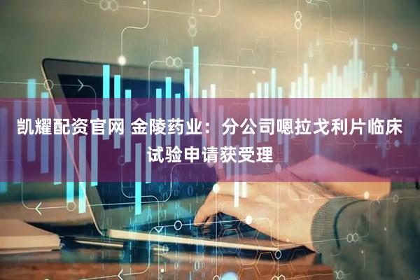 凯耀配资官网 金陵药业：分公司嗯拉戈利片临床试验申请获受理
